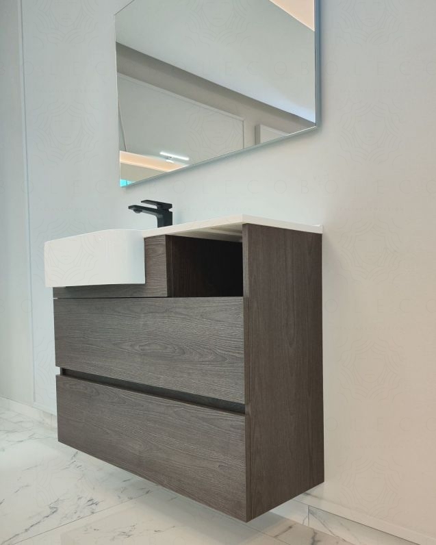 Mobile bagno sospeso Riviera cm 100 con lavabo in resina Mobile bagno sospeso Riviera cm 100 con lavabo in resina