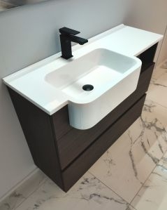 Mobile bagno sospeso Riviera cm 100 con lavabo in resina