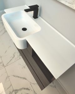 Mobile bagno sospeso Riviera cm 100 con lavabo in resina