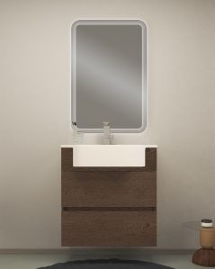 Mobile bagno sospeso Dorotea cm 100 con lavabo in ceramica