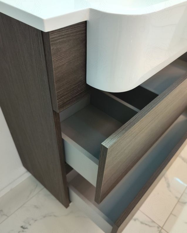 Mobile bagno sospeso Dorotea cm 100 con lavabo in ceramica