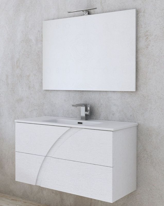 Mobile bagno Sole 100 cm con lavabo in ceramica