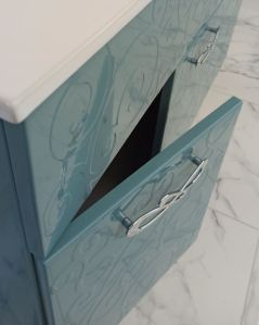Mobile bagno sospeso 100 cm Noemi carta da zucchero con ante e