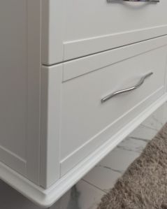 Mobile bagno sospeso Alba con lavabo in ceramica, cm.74