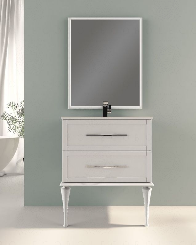 Mobile bagno sospeso Alba con lavabo in ceramica, 74 cm