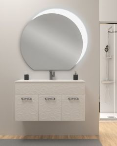 Mobile bagno sospeso Noemi 100 cm bianco opaco con lavabo e