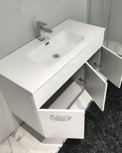 Mobile bagno sospeso Noemi 100 cm bianco opaco con lavabo e