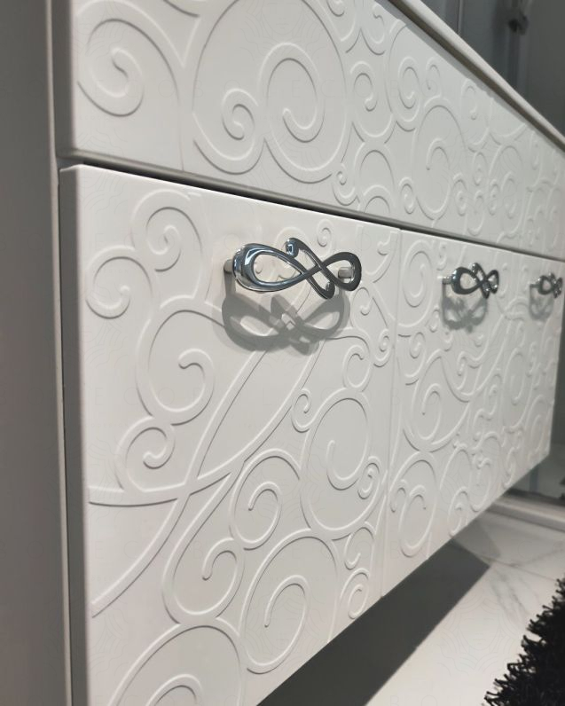 Mobile bagno sospeso Noemi 100 cm bianco opaco con lavabo e Mobile bagno sospeso Noemi 100 cm bianco opaco con lavabo e
