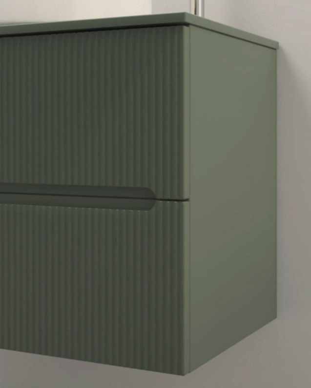 Mobile bagno sospeso Cloud cm 60 plissettato con top in mdf Mobile bagno sospeso Cloud cm 60 plissettato con top in mdf