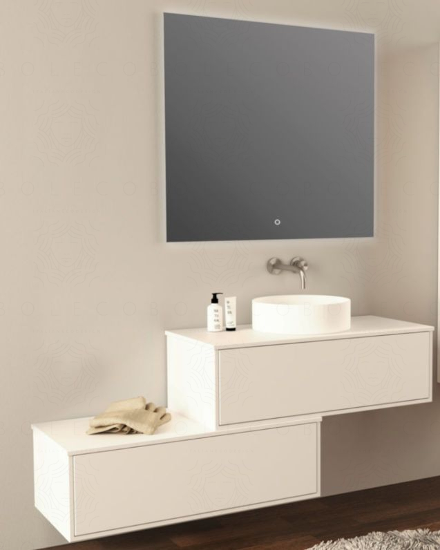 Mobile bagno sospeso Olimpia 60 cm con lavabo rigenerabile Mobile bagno sospeso Olimpia 60 cm con lavabo rigenerabile