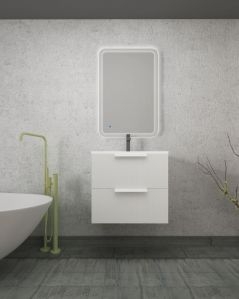 Mobile bagno sospeso Twist cm 60 con lavabo in ceramica