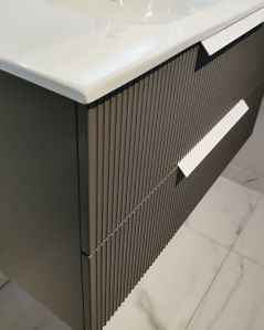 Mobile bagno sospeso Twist cm 100 con lavabo in ceramica