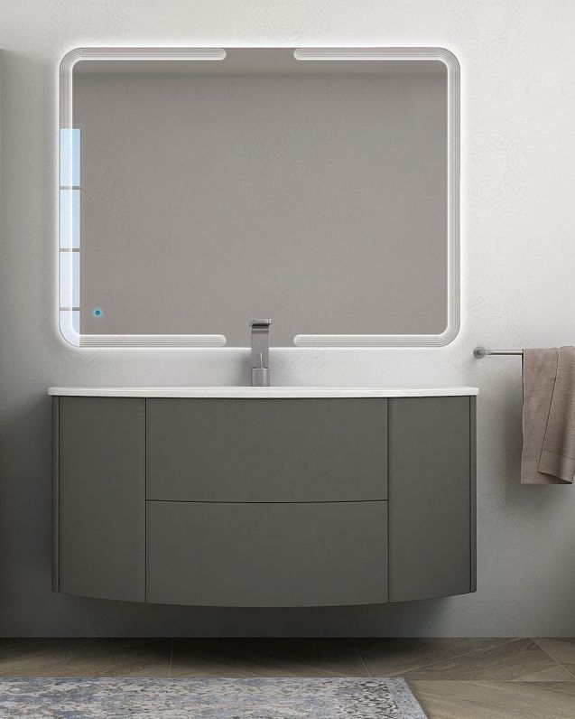 Mobile bagno sospeso Ludovica cm 120 con ante, cassetti e lavabo Mobile bagno sospeso Ludovica cm 120 con ante, cassetti e lavabo