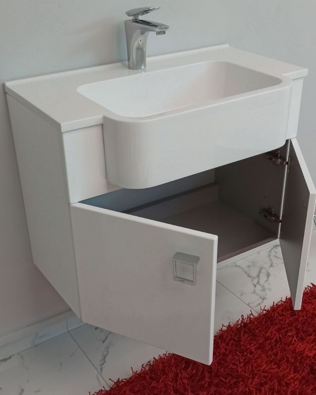 Mobile bagno sospeso Ariel cm.70 completo di specchio Mobile bagno sospeso Ariel cm.70 completo di specchio