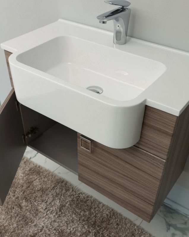 Mobile bagno sospeso Ariel cm.70 completo di specchio Mobile bagno sospeso Ariel cm.70 completo di specchio