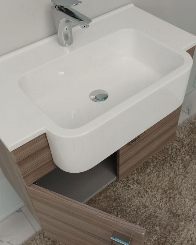 Mobile bagno sospeso Ariel cm.70 completo di specchio Mobile bagno sospeso Ariel cm.70 completo di specchio