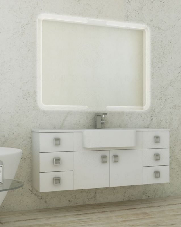 Mobile bagno sospeso Ariel cm.130 completo di specchio Mobile bagno sospeso Ariel cm.130 completo di specchio