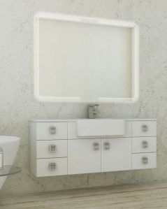 Mobile bagno sospeso Ariel cm.130 completo di specchio