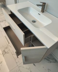Mobile bagno sospeso Siena cm 100 con lavabo in ceramica