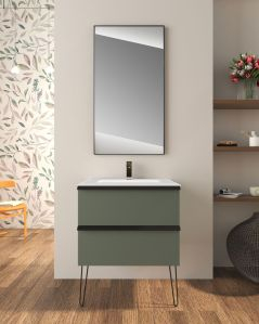 Mobile bagno sospeso Laguna cm 70 e lavabo in resina