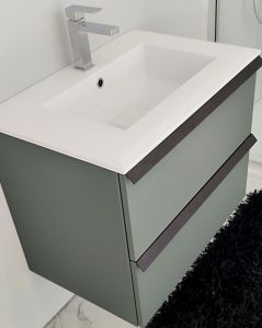 Mobile bagno sospeso Laguna cm 70 e lavabo in resina