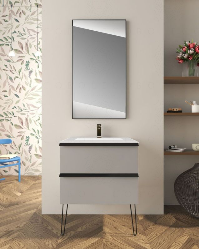Mobile bagno sospeso Laguna cm 70 e lavabo in resina Mobile bagno sospeso Laguna cm 70 e lavabo in resina