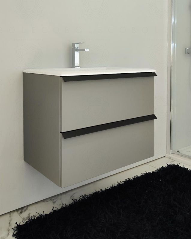 Mobile bagno sospeso Laguna cm 70 e lavabo in resina Mobile bagno sospeso Laguna cm 70 e lavabo in resina
