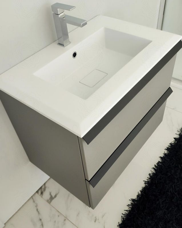 Mobile bagno sospeso Laguna cm 70 e lavabo in resina Mobile bagno sospeso Laguna cm 70 e lavabo in resina