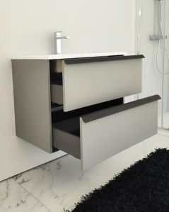 Mobile bagno sospeso Laguna cm 70 e lavabo in resina