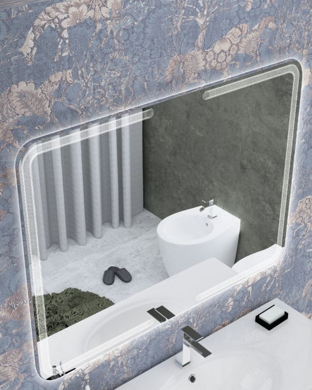 Specchio led rettangolare, cm.120x90 Specchio led rettangolare, cm.120x90