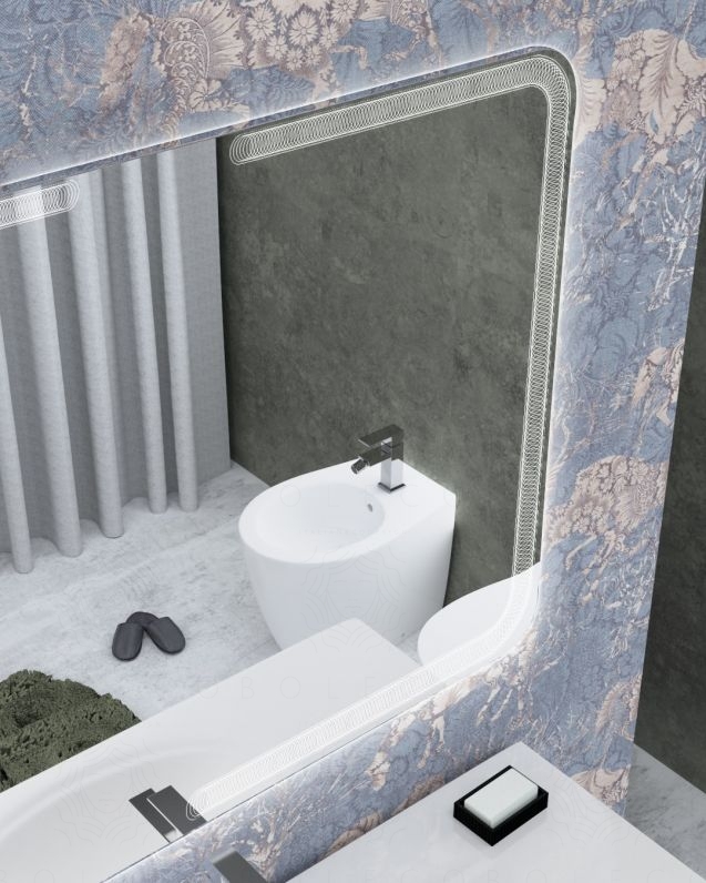 Specchio led rettangolare, cm.120x90 Specchio led rettangolare, cm.120x90