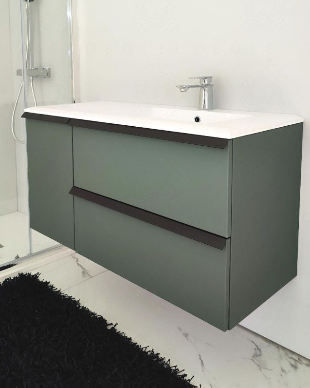 Mobile bagno sospeso Laguna cm 106 e lavabo in resina - vasca Mobile bagno sospeso Laguna cm 106 e lavabo in resina - vasca