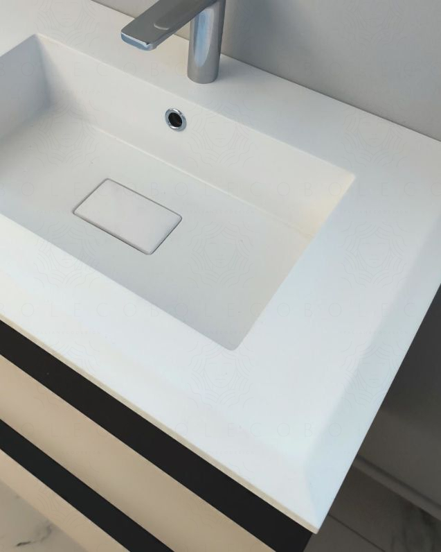 Mobile bagno sospeso Laguna cm 106 e lavabo in resina - vasca Mobile bagno sospeso Laguna cm 106 e lavabo in resina - vasca