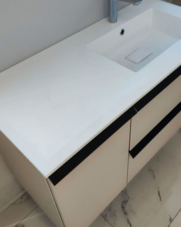 Mobile bagno sospeso Laguna cm 106 e lavabo in resina - vasca Mobile bagno sospeso Laguna cm 106 e lavabo in resina - vasca
