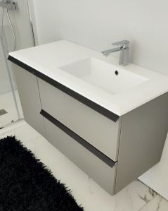 Mobile bagno sospeso Laguna cm 106 e lavabo in resina - vasca