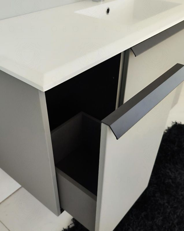 Mobile bagno sospeso Laguna cm 106 e lavabo in resina - vasca Mobile bagno sospeso Laguna cm 106 e lavabo in resina - vasca