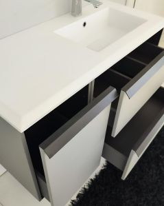 Mobile bagno sospeso Laguna cm 106 e lavabo in resina - vasca