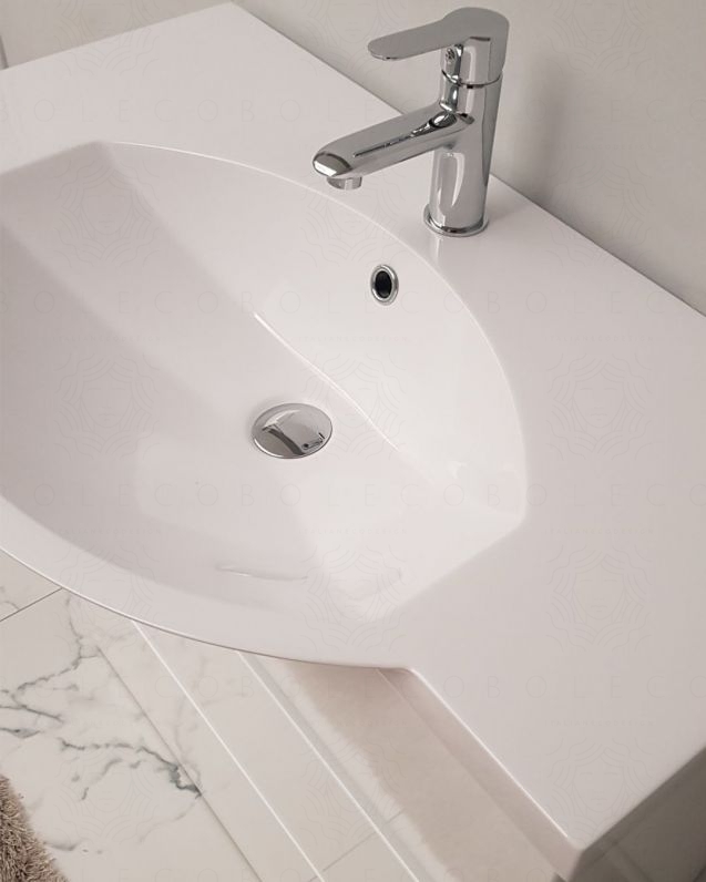Mobile bagno Silvia 80 cm con lavabo in resina Mobile bagno Silvia 80 cm con lavabo in resina