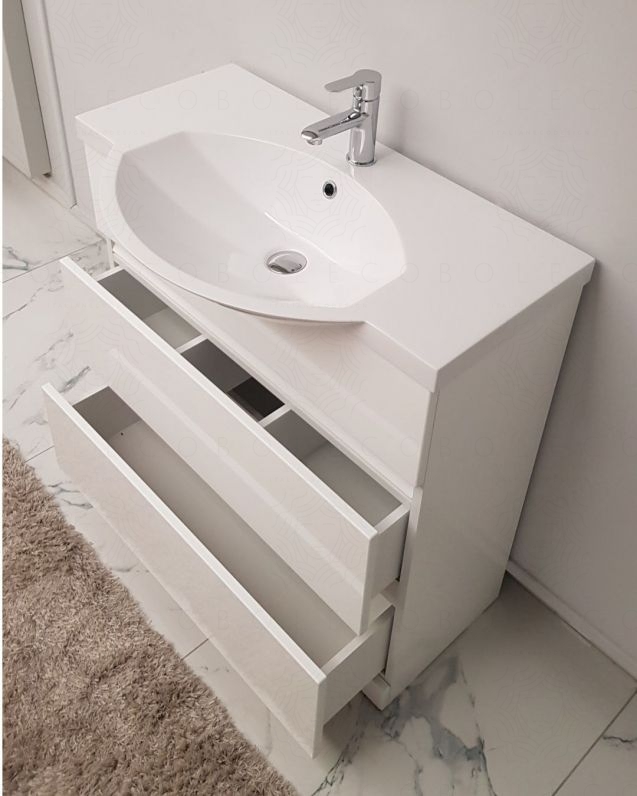 Mobile bagno Silvia 80 cm con lavabo in resina Mobile bagno Silvia 80 cm con lavabo in resina