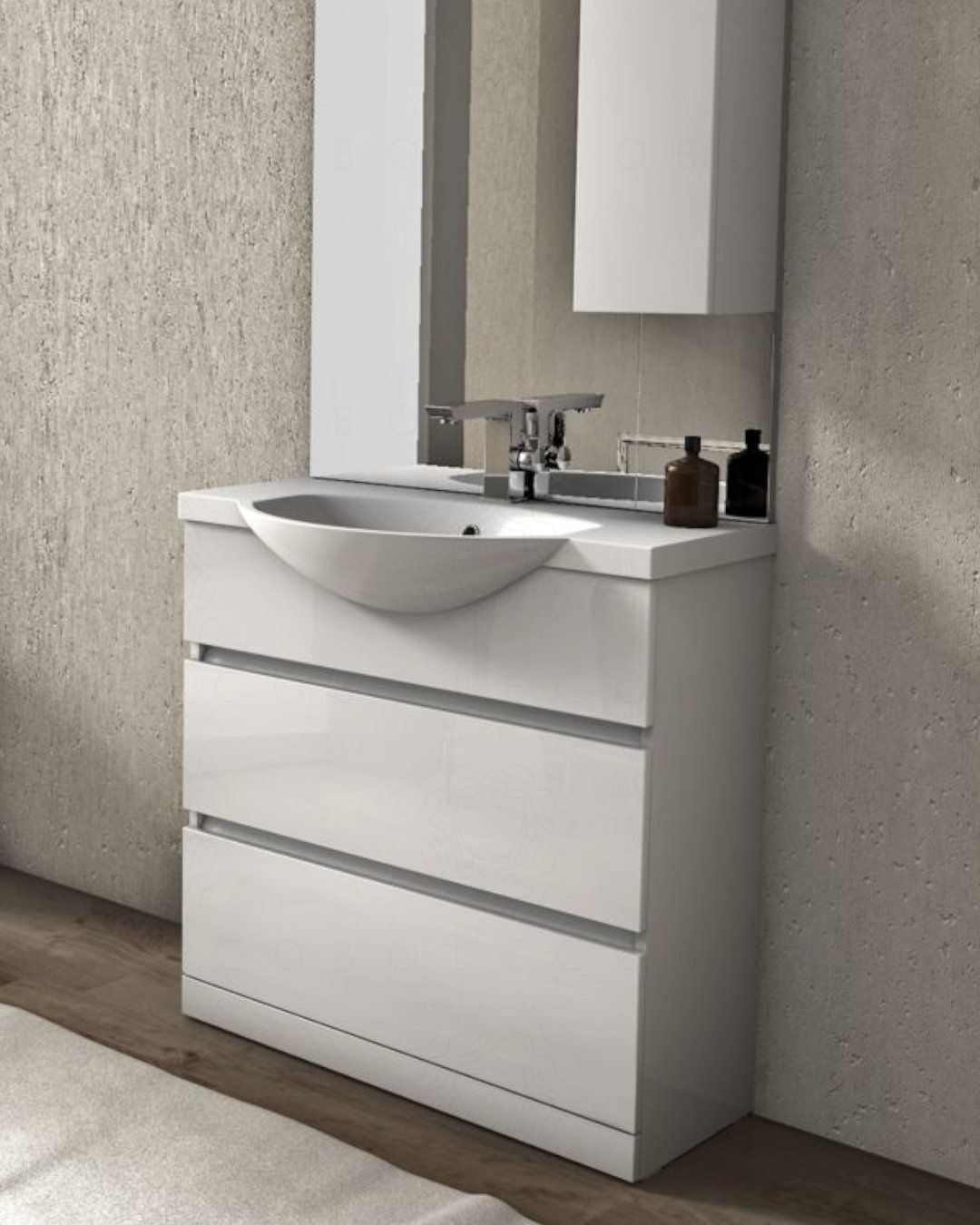 Mobile bagno Silvia 80 cm con lavabo in resina Mobile bagno Silvia 80 cm con lavabo in resina