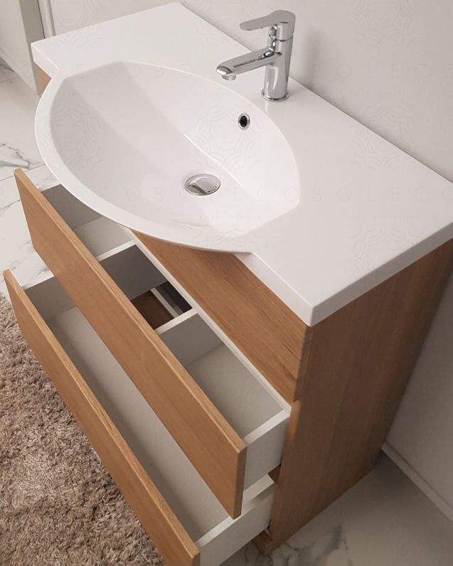 Mobile bagno Silvia 80 cm con lavabo in resina Mobile bagno Silvia 80 cm con lavabo in resina