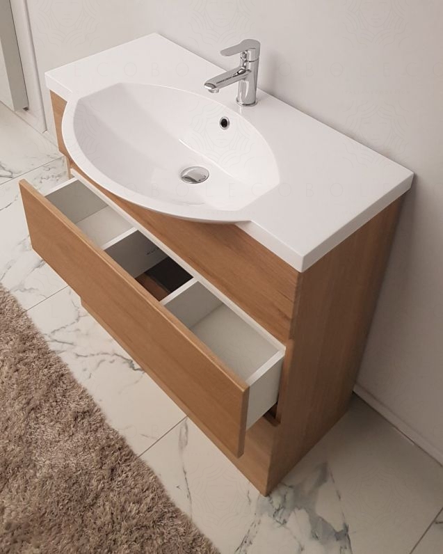 Mobile bagno Silvia 80 cm con lavabo in resina Mobile bagno Silvia 80 cm con lavabo in resina