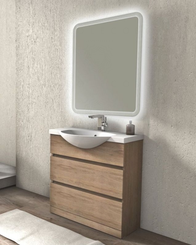 Mobile bagno Silvia 80 cm con lavabo in resina Mobile bagno Silvia 80 cm con lavabo in resina