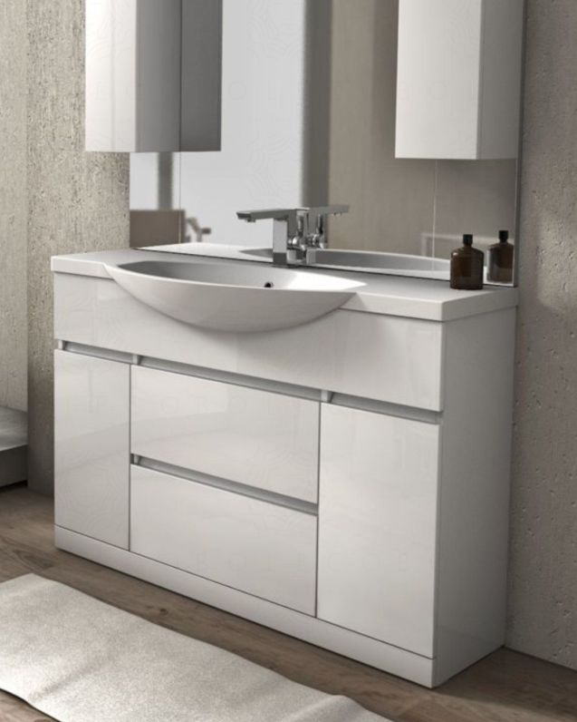 Mobile bagno Silvia 120 cm con lavabo in resina Mobile bagno Silvia 120 cm con lavabo in resina