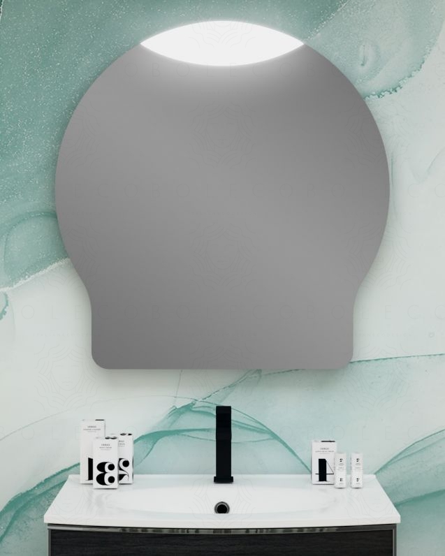 Specchio led di design, cm.80x83