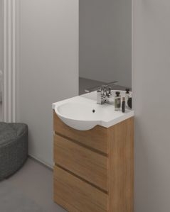 Mobile bagno a terra Silvia, cm.60, completo di specchio e