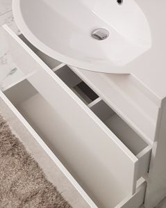 Mobile bagno a terra Silvia, cm.80, completo di specchio e