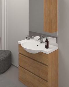 Mobile bagno a terra Silvia, cm.80, completo di specchio e