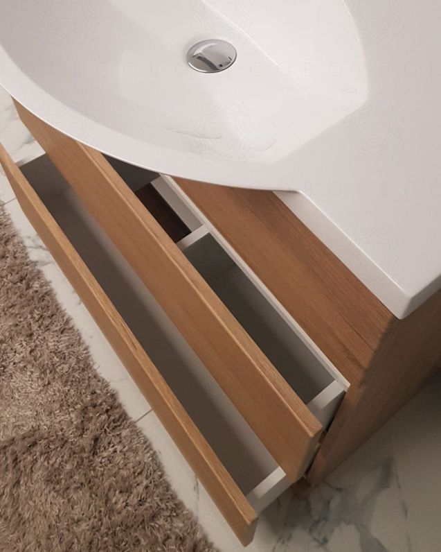 Mobile bagno a terra Silvia, cm.80, completo di specchio e Mobile bagno a terra Silvia, cm.80, completo di specchio e