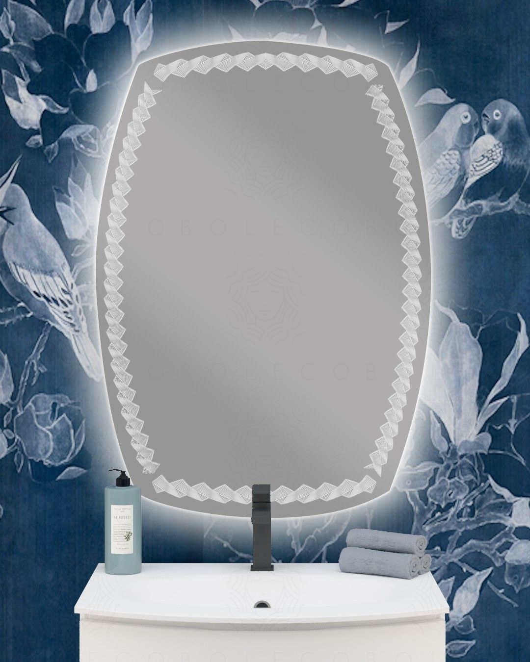 Specchio led di design cm 70x100 Specchio led di design cm 70x100